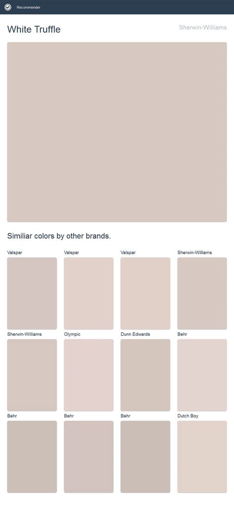 I would avoid the browns and tans like the plague! White Truffle, Sherwin-Williams. | Dutch boy paint, Dutch ...