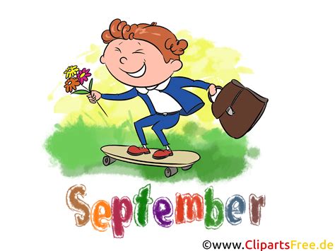 September Illustration Month Clip Art Free