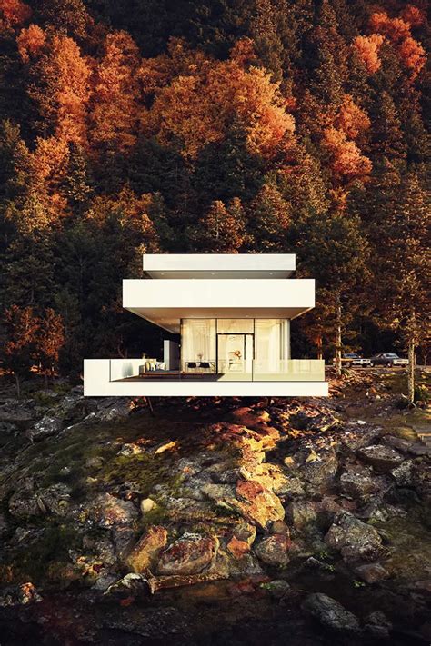 Modern House On A Rock Designerzcentral