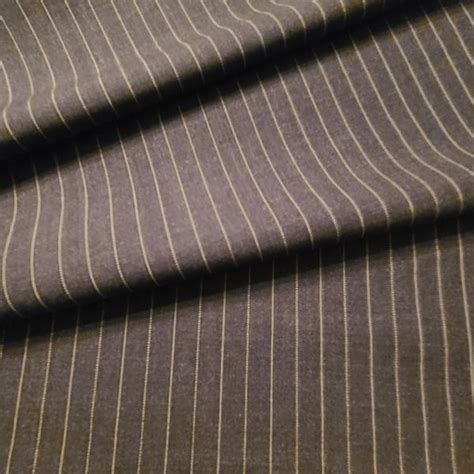 Medium Dark Brown Fabric With Tan Pin Stripe Carols Corner