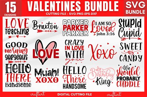 Valentines Day Svg Bundle Bundle Graphic By Craftart · Creative Fabrica