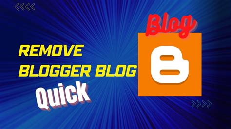 Remove Blog Delete Blog Kaise Kare How To Delete Blogger Blog How To Remove Blog From