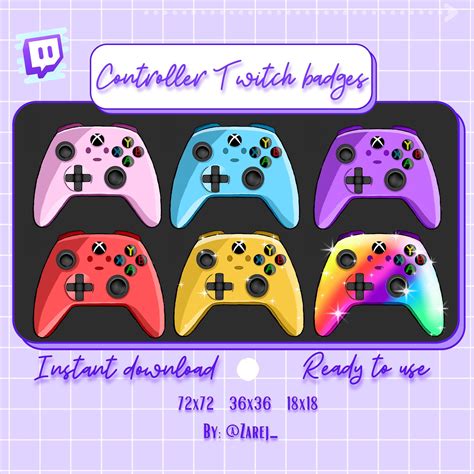 Controller Sub Badges Etsy