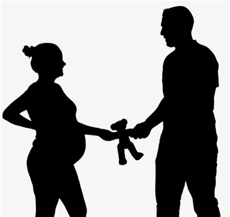 Black Silhouette Couple Black Silhouette Pregnancy