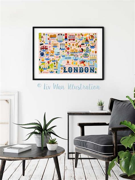 London Map Poster Fun Map Of London Ships Regionally