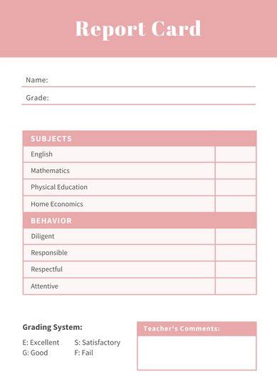 Boyfriend Report Card Template 10 Templates Example Templates Example