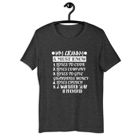 Granny T Shirt My Granny A Must Know T Shirt Granny Shirt Etsy