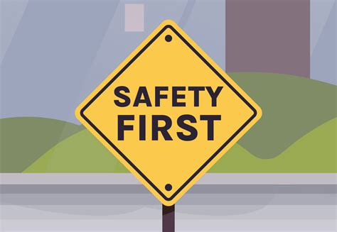 Safety First Signboard And First Sign Work Safety Caution Work