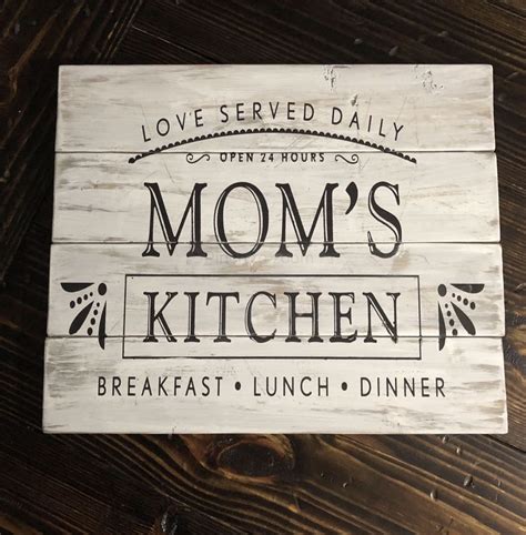 Moms Kitchen Sign Kitchen Signs Unique Items Products Etsy