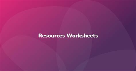 Resources Worksheets Have Fun Teaching