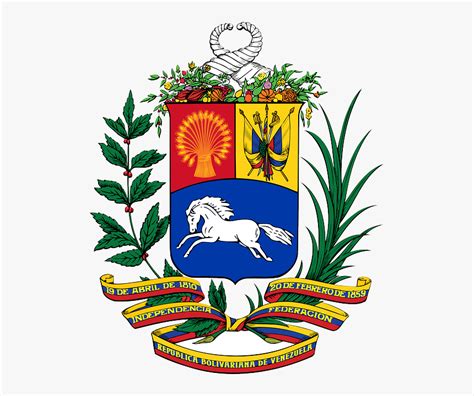 Flag Plants Horse Coat Arms Venezuela Escudo Escudo De Armas De