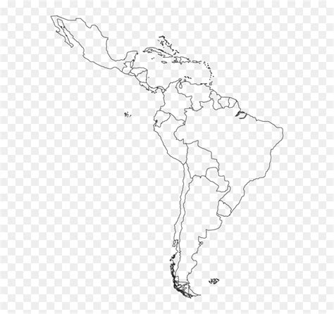 Latin America Outline Map Hd Png Download Vhv