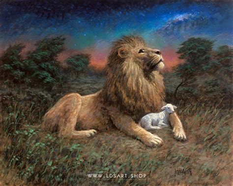 Lion And Lamb Painting At Explore Collection Of