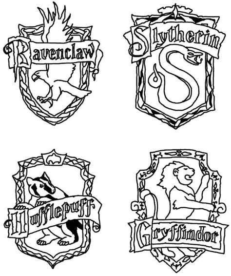 Gryffindor Crest Coloring Page Coloring Home