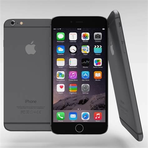 Iphone 6 Plus Space Grey 3d Model Cgtrader