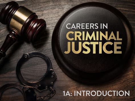 Careers In Criminal Justice 1a Introduction EDynamic Learning