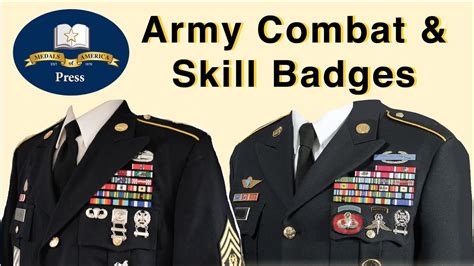 Army Combat Skill And Marksmanship Badges With Uniform Examples Cib