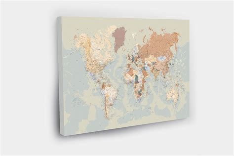 Push Pin Travel Map Canvas World Map Wall Art World Map Canvas Push