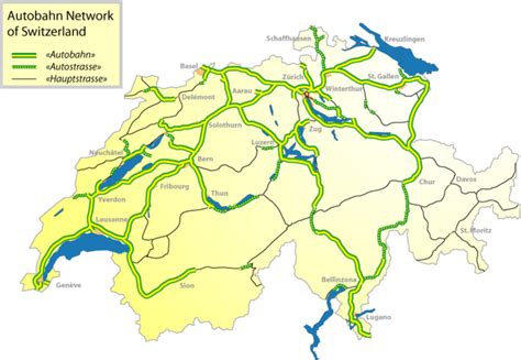 Road Map Of Switzerland