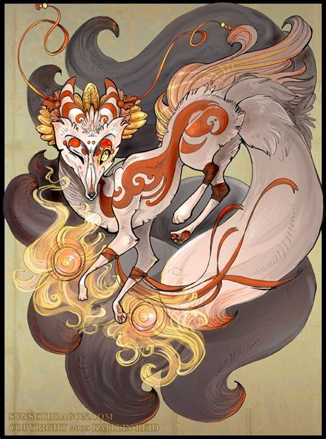 Kitsune Magic By Flying Fox On Deviantart Mythical Creatures Kitsune