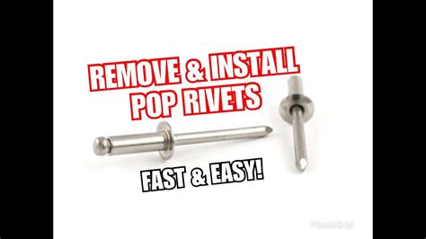How To Remove And Install Pop Rivets Fast And Easy Youtube