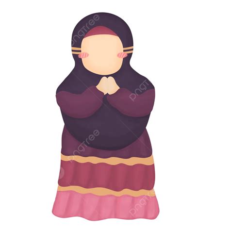 Niña Musulmana Con Hiyab Morado Png Chica Musulmana Chica Hijab Musulmán Png Y Psd Para