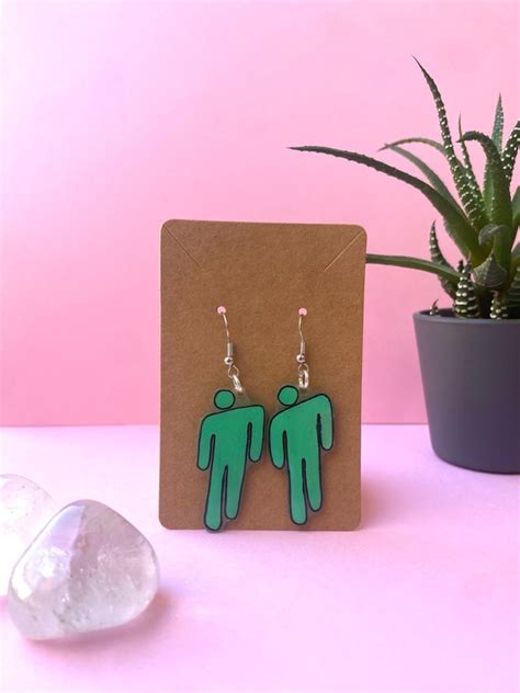 Billie Eilish Earrings Bille Eilish Singer Earrings Singer Etsy