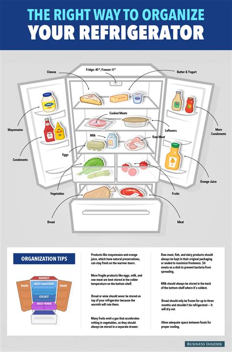 Here S The Right Way To Organize Your Refrigerator Refrigerator Organization Fridge