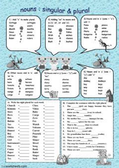 Learn about the singular and plural forms of words. The plural of nouns Interactive worksheets