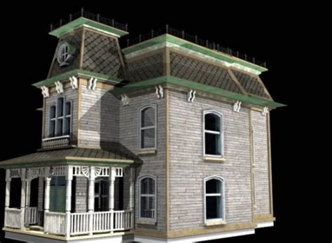 Western Bates House Building Free 3d Model Lwo Open3dmodel