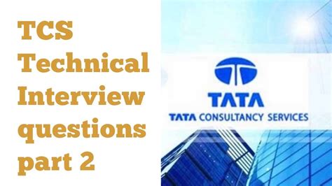 Tcs Interview Questions Technical Part Youtube