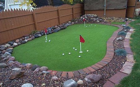 If you've been considering installing an artificial putting green in we will design either an indoor or outdoor putting green to flow with the rest of your yard landscaping and ensure it looks as great as it feels to play on! Backyard Putting Greens Do It Yourself - BACKYARD HOME