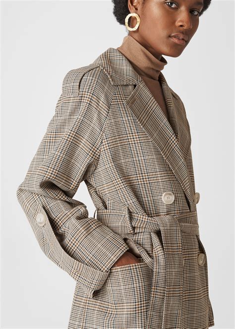 Multicolour Check Trench Coat Whistles
