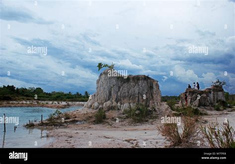 Danau Biru Lake Kaolin Singkawang West Kalimantan Indonesia Stock