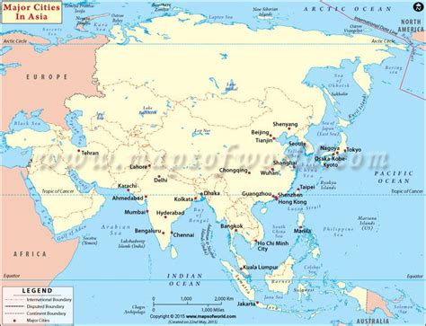 Asia Map With Cities