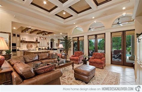 15 Beautiful Traditional Coffered Ceiling Living Rooms Home Design