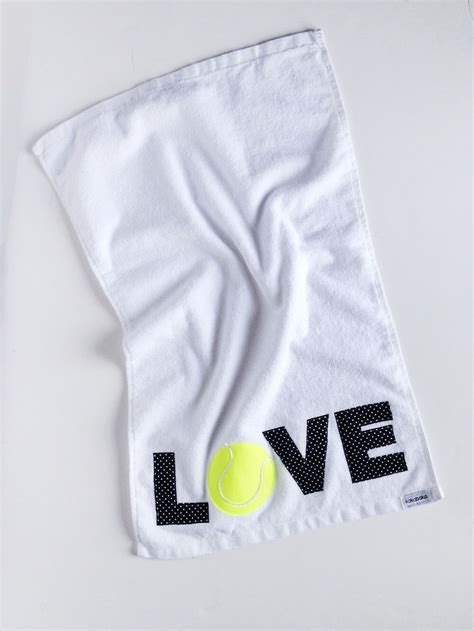 Pink Tennis Towel Love Tennis Towel Mothers Day T Etsy