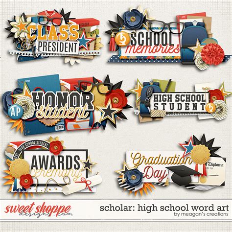 Scholar High School Word Art By Meagans Creations