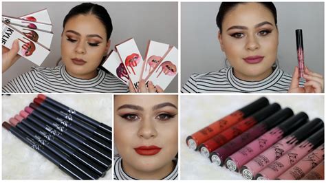 kylie jenner lip kits and glosses review and swatches ♡ youtube