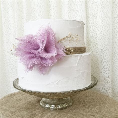 Burlap Cake Topper Idea Lavender Burlap By Denadanielledesigns