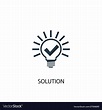 Solution icon simple element Royalty Free Vector Image