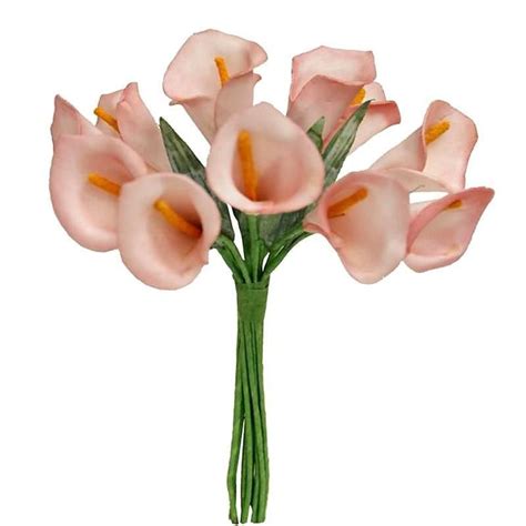 Artificial Single Stem Mini Calla Lily Wedding Flower Bouquet
