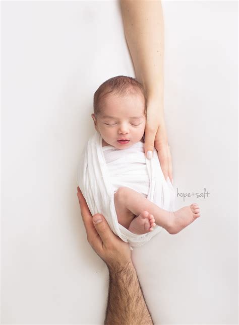 Oakville Newborn Photographer Studio Session With Wrapped Baby Marco