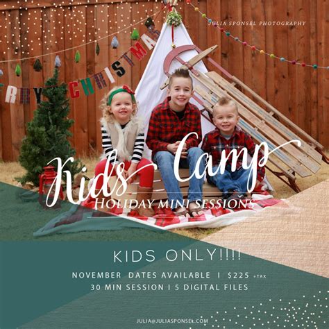 Kids Camp Holiday Mini Session