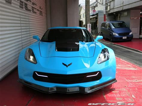 Blue Corvette C7 Stingray Widebody By Office K Gtspirit