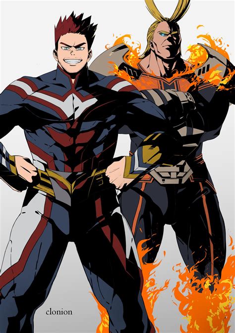 2 hero hawks, and after all for one's massive prison break run. Endeavor and All Might but with their costumes,... - i'm ...