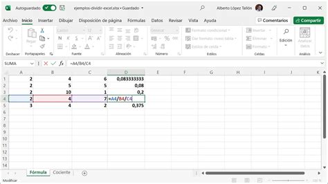 Cómo Dividir En Excel