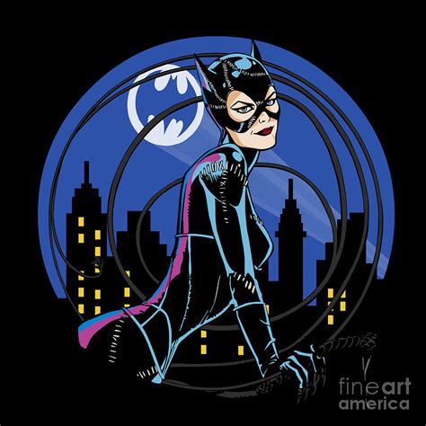 Catwoman Digital Art By Dave Leonardo Fine Art America
