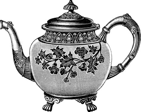 Free Clip Art Images Vintage Teapot And Service Set Clip Art Vintage