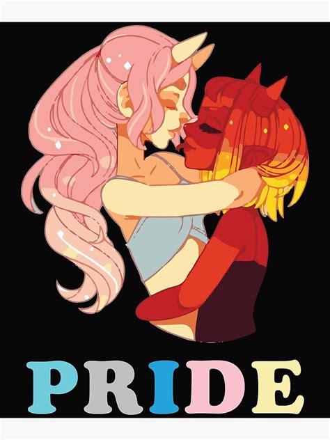 Animesexual Pride Yuri Lesbian Succubus Anime Poster For Sale By Matt12991 Redbubble